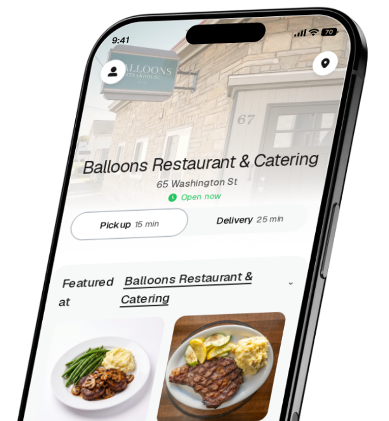Balloons Restaurant & Catering app preview